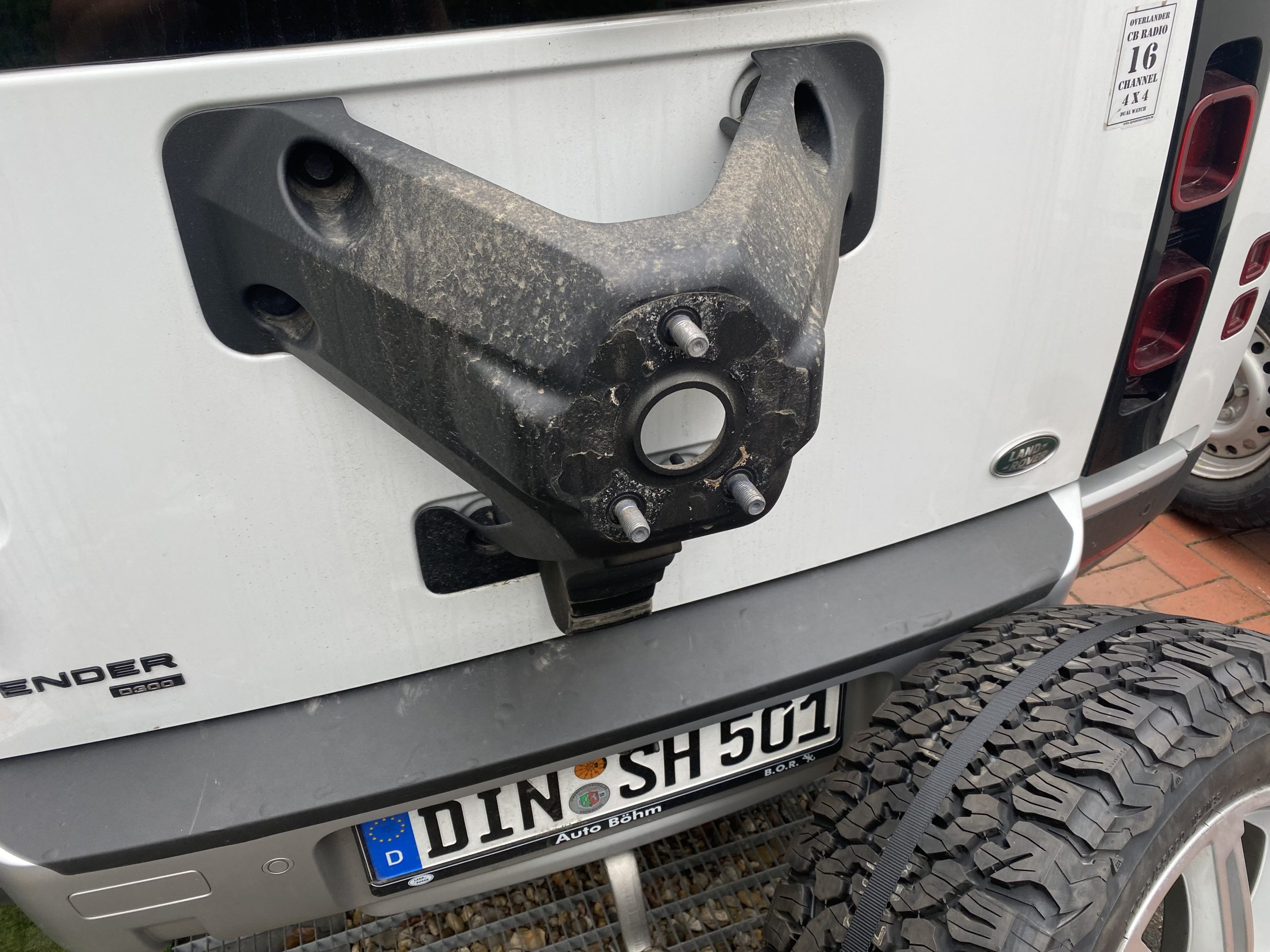 Yakima Spare Ride am New Defender Fahrradträger Reserverad